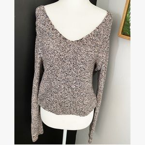 Rag & Bone V-neck Off-Shoulder Sweater